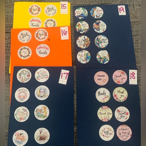 Stickers Thank You Bundle of 5 Rolls, 1 inch Labels, NWT, Resell or Keep… - Picture 4 of 4
